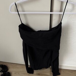 Free People Black Strapless Top